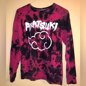 Naruto Akatsuki Cloud Tie-Dyed Sweater Anime Mens Medium